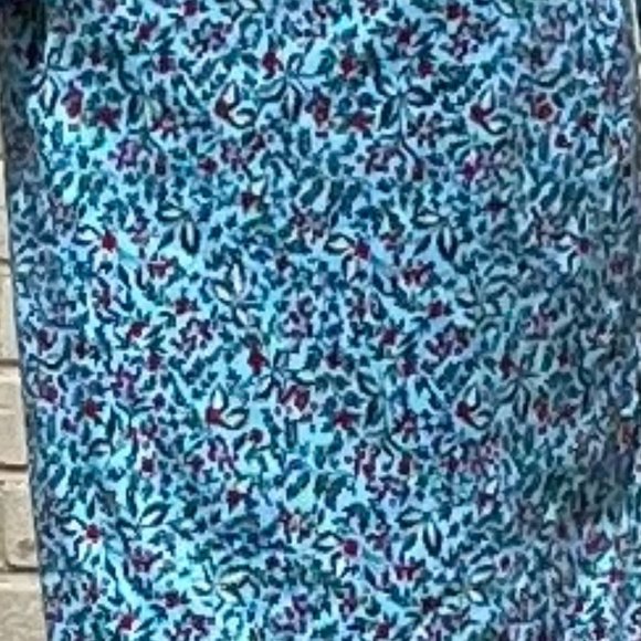 Lands’ End Jersey Floral Cotton Midi LONG SLEEVE Dress NWOT SIZE M - Picture 4 of 5